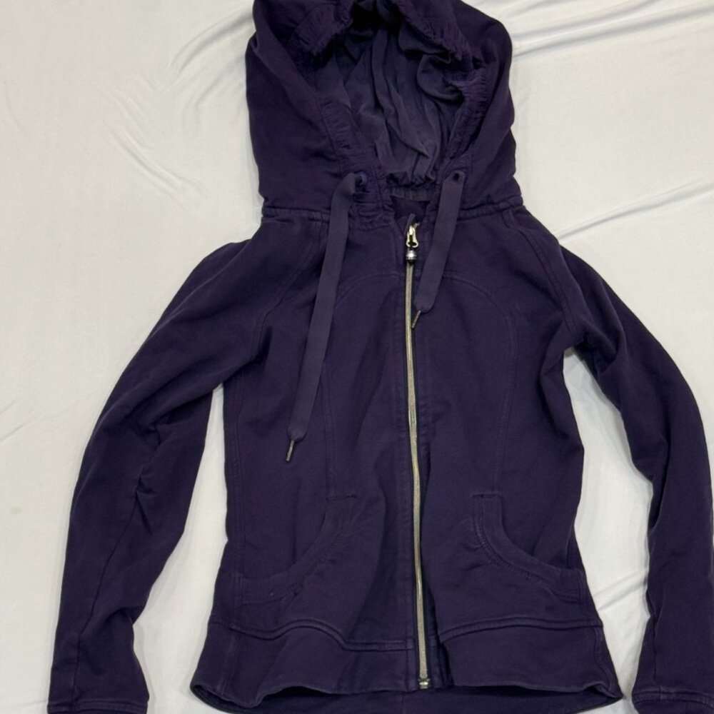 lululemon athletica vintage Deep Purple Full-Zip scuba style Hoodie